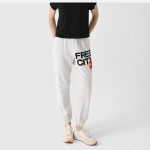 Women’s Large Logo White Sweatpants